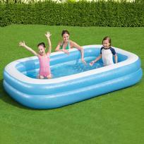 Pripučiamas baseinas Bestway Family mėlynas ir baltas 262x175x51cm