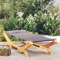 Lauko poilsio gultas antracito 100x1885x44cm mediena