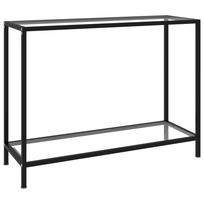 Konsolinis staliukas skaidrus 100x35x75cm grūdintas stiklas
