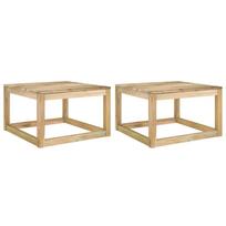 Sodo stalai iš palečių 2vnt 60x60x365cm impregnuota pušis