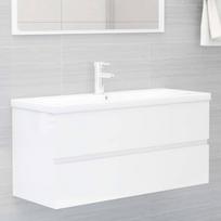 Spintelė praustuvui balta 100x385x45cm MDP ypač blizgi