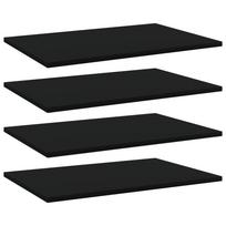 Knygų lentynos plokštės 4vnt juodos 60x40x15cm MDP