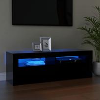 Televizoriaus spintelė su LED apšvietimu juoda 120x35x40cm
