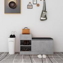Batų suoliukas betono pilkas 945x31x57cm apdirbta mediena