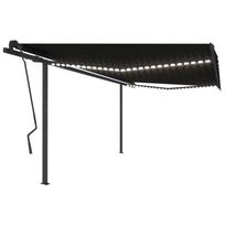 Automatinė markizė su LED/vėjo jutikliu antracito 45x35m
