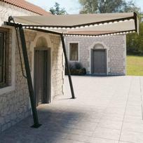 Automatinė markizė su LED/vėjo jutikliu kreminė 4x3m
