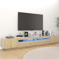 Televizoriaus spintelė su LED apšvietimu ąžuolo 260x35x40cm