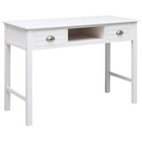 Rašomasis stalas baltas 108x45x76cm paulovnijos masyvas