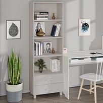 Komoda HAMAR balta 60x35x180cm pušies medienos masyvas