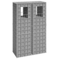 Gabionų krepšių kolonos 2vnt 40x40x140cm geležis
