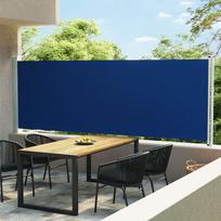 Ištraukiama šoninė kiemo pertvara mėlynos spalvos 160x600cm