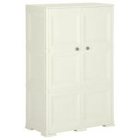 Plastikinė spintelė vanilinė 79x43x125cm medienos dizaino