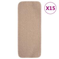 Neslystantys laiptų kilimėliai 15vnt smėlio 60x25cm