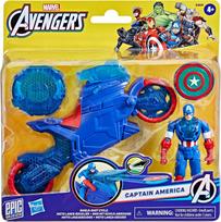 AVENGERS Kapitono Amerikos skydus šaudantis motociklas, 10 cm