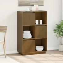 Komoda medaus ruda 74x35x117cm pušies medienos masyvas