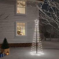 Kalėdų eglutė su kuoliuku šaltos baltos spalvos 108LED 180cm