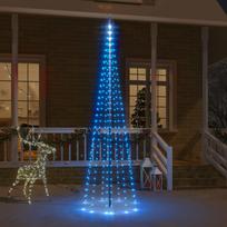 Kalėdų eglutė ant vėliavos stiebo 300cm 310 mėlynų LED