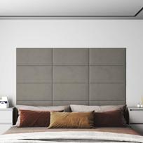 Sienų plokštės 12vnt pilkos 60x30cm aksomas 216m²