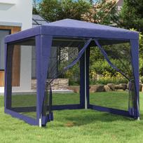 Proginė palapinė su 4 sienomis mėlyna 25x25m HDPE