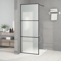 Dušo sienelė juodos spalvos 80x195cm ESG stiklas matinė