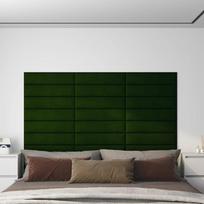 Sienų plokštės 12vnt žalios 60x15cm aksomas 108m²