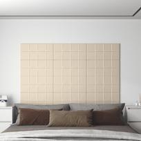 Sienų plokštės 12vnt kreminės 60x30cm aksomas 216m²