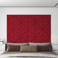 Sienų plokštės 12vnt vyno 30x30 cm aksomas 054 m²