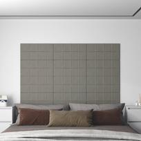 Sienų plokštės 12vnt pilkos 60x30cm aksomas 216m²