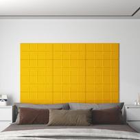 Sienų plokštės 12vnt geltonos 60x30cm aksomas 216m²