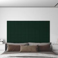 Sienų plokštės 12vnt žalios 60x15cm aksomas 108m²