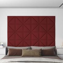 Sienų plokštės 12vnt vyno 30x30cm audinys 054m²
