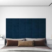 Sienų plokštės 12vnt mėlynos 30x15cm aksomas 054m²