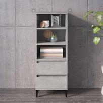Komoda betono pilkos spalvos 40x36x110cm apdirbta mediena