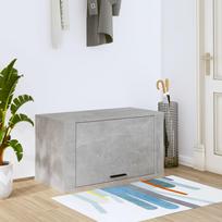 Sieninė spintelė batams betono pilka 70x35x38cm mediena