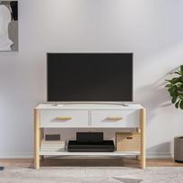Televizoriaus spintelė baltos spalvos 82x38x45cm mediena