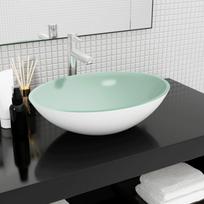 Praustuvas baltos spalvos 50x37x14cm stiklas