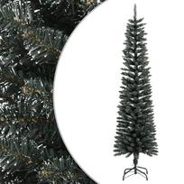 Dirbtinė siaura Kalėdų eglutė su stovu žalia 180cm PVC