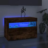 TV spintelė su LED apšvietimu dūminio ąžuolo 60x35x40cm