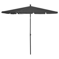Sodo skėtis nuo saulės su stulpu antracito spalvos 210x140cm