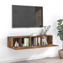 TV spintelių komplektas 2 dalių dūminio ąžuolo mediena
