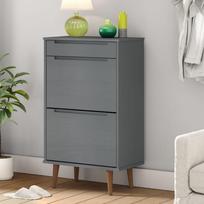 Batų spintelė MOLDE pilka 595x35x103cm pušies masyvas