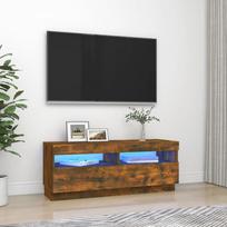Televizoriaus spintelė su LED dūminio ąžuolo 100x35x40cm