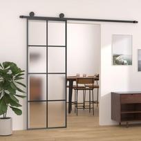 Stumdomos durys su įrangos rinkiniu 76x205cm ESG ir aliuminis