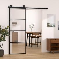 Stumdomos durys su įrangos rinkiniu 76x205cm ESG ir aliuminis