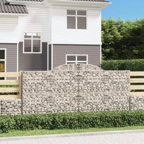 Išlenkti gabiono krepšiai 6vnt 300x30x140/160cm geležis