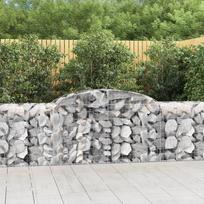 Išlenkti gabiono krepšiai 11vnt 300x50x80/100cm geležis