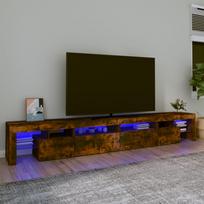 Televizoriaus spintelė su LED dūminio ąžuolo 260x365x40cm