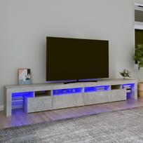 TV spintelė su LED apšvietimu betono pilka 260x365x40cm