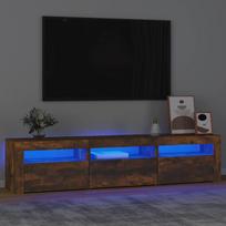 Televizoriaus spintelė su LED dūminio ąžuolo 180x35x40cm