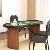 Pokerio stalas žalios spalvos 160x80x75cm 10 žaidėjų